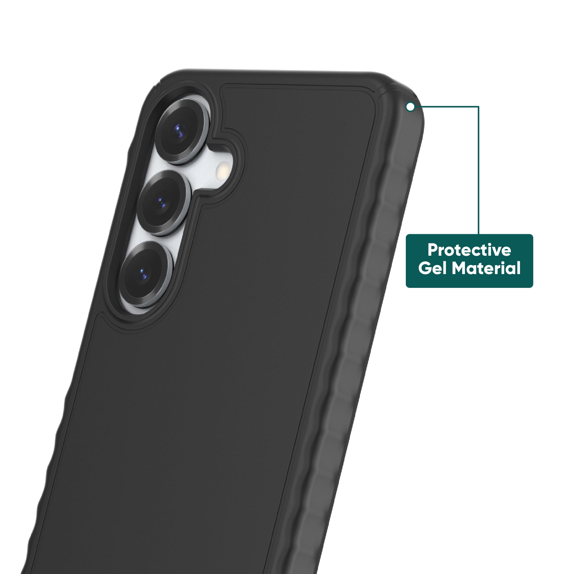 Étui protecteur en gel avec protège-coins pour Samsung Galaxy S25 / S24, noir d’onn. Testé contre les chutes de 2,44 m/8 pi