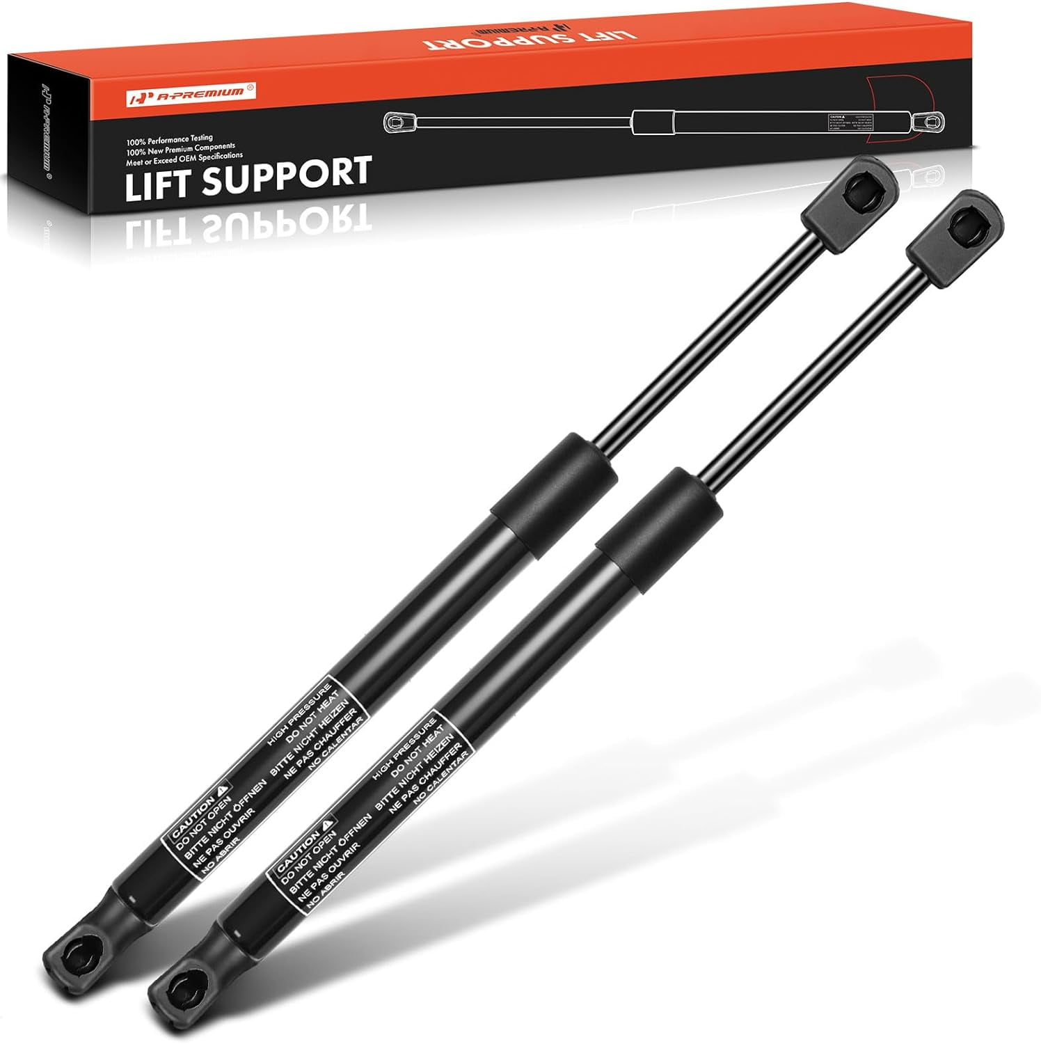 2-Piece Rear Hatch Lift Supports For Fiat 500 Hatchback 2012-2019 - Easy Direct Replacement
