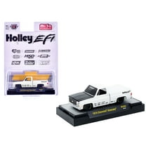1978 Chevrolet Silverado Pickup Truck "Holley EFI" White with Black Hood Limited Edition 1/64 Diecast Model Car by M2 Machines