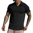 thumbnail image 2 of Njoeus Black Tees for Men Boys Shirts Men's Slim Fitted Short Sleeve Shirts Pullover Casual Sports Vacation Daily T-Shirt Comfort Breathable Shirt Blouse M-3Xl Tshirts Men, 2 of 7