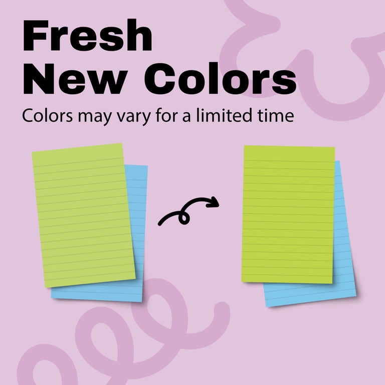 Post-it Super Sticky Notes, Lined, 5" x 8", Green and Blue photo 3