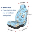 thumbnail image 3 of Goofa Cute Animals Surfers Pattern Elastic Car Seat Cover - Stretchable Auto Seat Protector, Easy to Install and Clean for Cars, SUVs, Trucks, and Vans, 3 of 5