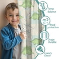 thumbnail image 3 of Blackout Kids Curtains,LightBeige Cartoon Dinosaurs Geometric Pattern Childrens Insulated Curtains Set Of 2,Bedroom Essentials,Toddler Room Decor 42"x54", 3 of 5