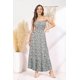 thumbnail image 5 of Vestido Grace Karin Boho Maxi con tirantes finos y dobladillo con volantes, 5 of 5