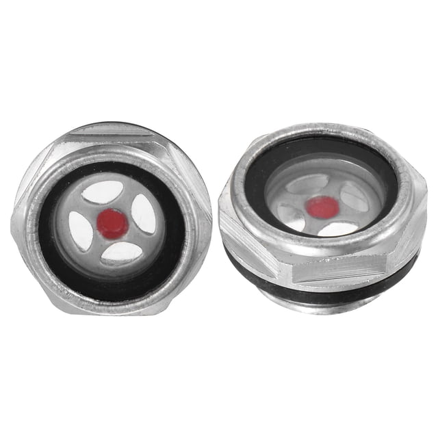Uxcell 2-Pack Vidrio de Nivel de Aceite para Compresor de Aire M20 x 1.5mm