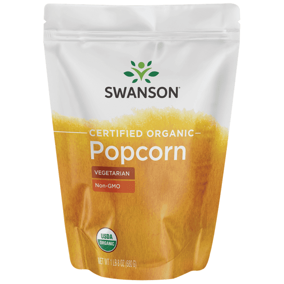 Swanson Certified Organic Popcorn 1 lb 8 Ounce (680 g) Pkg