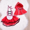 thumbnail image 4 of Combinaison-robe Tutu à Dos Nu pour Nouveau-Né et Tout-Petit Fille, Cape Rouge, Little Red Riding Hood, Tenues de Fête Cosplay, Costume 0-24 m, 4 of 5