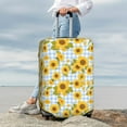 thumbnail image 7 of Pofeuu Blue White Plaid Sunflower Print Luggage Suitcase Cover Protector Luggage Washable Covers Aesthetic for 18/24/28/32 inch Luggage（No luggage included）-Medium, 7 of 7