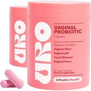 2PACK U R-O Women's Daily Probiotic - pH Balance & Vaginal Flora Support | 60 Softgels | Prebiotic Fiber + Lactobacillus | Odor Control Supplement