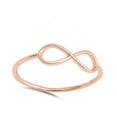 thumbnail image 4 of CHOOSE YOUR COLOR Rose Gold-Tone Infinity Dainty Midi Ring .925 Sterling Silver Band Jewelry Female Size 8, 4 of 4