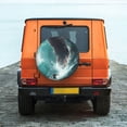 thumbnail image 6 of Logiee Surfing Shark Print Spare Tire Cover, Universal Wheel Protectors,Waterproof Dust-Proof UV Sun Wheel Tire Cover,Fit for SUV, RV, Travel Trailer, Truck-14 inch, 6 of 6