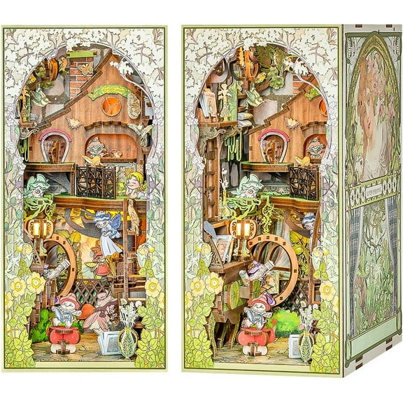 Book Nook Wizardi Miniature - Elven Paradise Roombox Kit