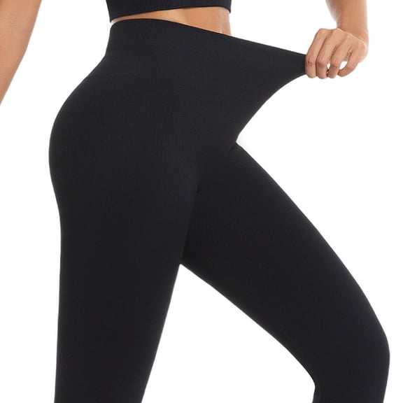 CQONEPT Women's Sport Yoga Pants Tummy Control Casual Long Pants Butt Lif Workout Gym Comfy Lightweight Legging Black M