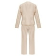 thumbnail image 6 of Xingpeng Women's Wide Leg Pants Suit Set 2026 Fall Business Casual Blazer and Trousers with Pockets Two Piece Beige L, 6 of 9