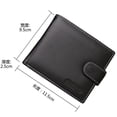thumbnail image 2 of Men's Soft Leather Bifold ID Credit Card Holder Coin Zip Purse Wallet Billfold, 2 of 4