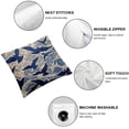 thumbnail image 4 of ARISTURING 2Pack Happy Halloween Dark Grey Scary Halloween Night Pillow Covers Vintage Crow Bat Skull Skeleton Witch Castle Spider Web Throw Pillow Case Cushion Cover for Sofa Bed, 4 of 6