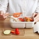 thumbnail image 1 of Solución de almuerzo con compartimentos para comidas y refrigerios La fiambrera de trabajo a prueba de fugas para lavavajillas para hombres con contenedores (1 pieza, beige), 1 of 2
