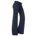 thumbnail image 5 of CFLVAEK Cargo Pants Women Blue Petite with Paperbag and Drawstring Athlesure Wide Leg Mid Waist Jogger Pant Stretchy Solid Color Hiking Trousers Loose Full Length Lounge Yoga Pants Navy XXL, 5 of 9
