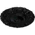 thumbnail image 3 of Ekena Millwork 21"OD x 2"P Marseille Ceiling Medallion (Fits Canopies up to 7 3/8"), Hand-Painted Black Pearl, 3 of 6