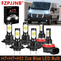 FZPJJNB H7 H7 H11 for Dodge RAM ProMaster 1500 2500 3500 2014-2020 Ice Blue Led Headlights Bulb High Low Beam Fog Light,HKL,C03