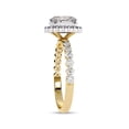 thumbnail image 3 of IGI Certified Lab Grown Diamond Engagement Ring | Center 8x6mm Oval Half Eternity Halo Solitaire Anniversary Wedding Rings For Women 14k Solid Yellow Gold | F-G, VS-SI Quality (1.70 Ctw) Size-4, 3 of 6