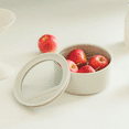 thumbnail image 6 of 6 Set FIKA One Kitchen Ceramic Round Food Container Set with Glass Lid, Porcelain Prep, Mixing & Serving Bowls, Microwave, Oven & Dishwasher Safe Storage, Home Deco Canister (700ml / 0.75qt / 24oz), 6 of 13