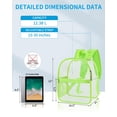 thumbnail image 2 of Mochila transparente aprobada por el estadio Paxiland de 30 x 30 x 15 cm, color verde, 2 of 7