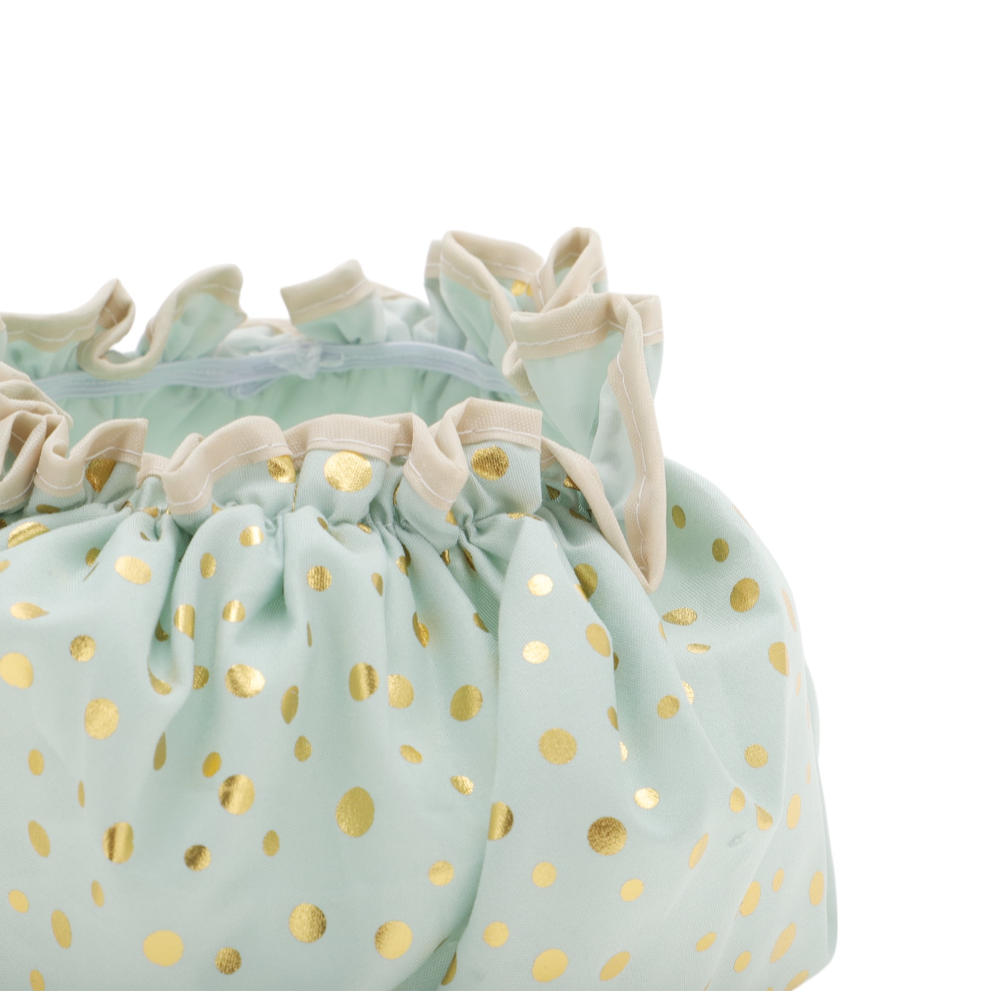 Unique Bargains Reusable Dots Shower Cap 1 Pc Light Green