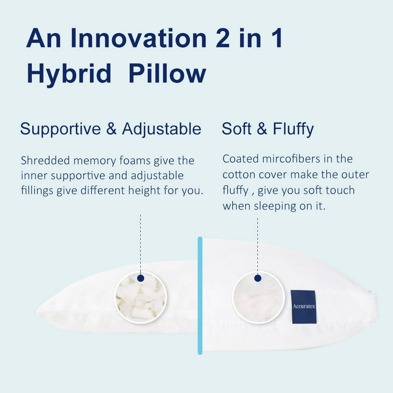 Hybrid memory top foam pillow