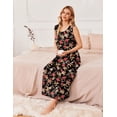 thumbnail image 4 of Ekouaer Nightgowns for Women Sleeveless Sleepshirt Long Print House Dress Tank Nightshirt Maxi Casual Dress with Pockets, 4 of 6