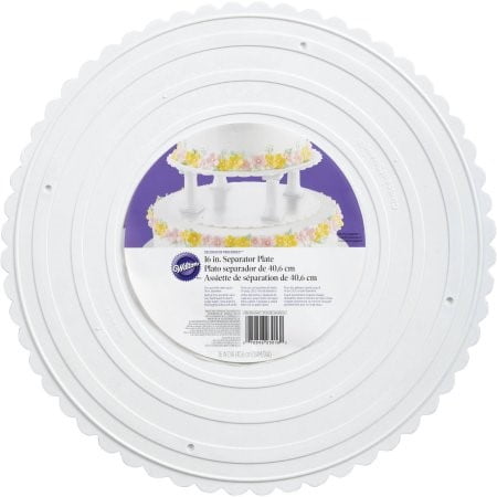 12 Inch Round Cake Plate - Wilton Scalloped Cake Plate, 16