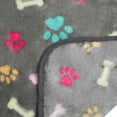 thumbnail image 6 of 1 Pack 3 Blankets Fluffy Premium Fleece Pet Blanket Flannel Paw Bone Printed Throw for Dog Cat(Small 23x16'', Grey/ Brown/ Blue), 6 of 8