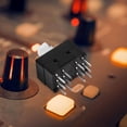 thumbnail image 4 of TEHAUX 4Pcs Durable Self-Locking Push Button Switch Black Plastic Metal Compact Design for Home Audio, 4 of 8