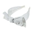 thumbnail image 5 of Unique Bargains 1 Pc Exquisite Pearl Rose Jacquard Bow Headband Light Gray, 5 of 6