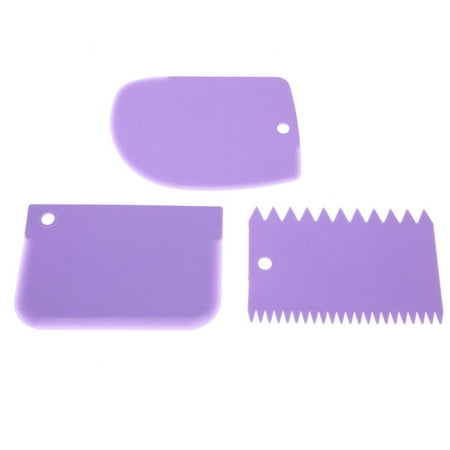 

Jygee 3PCS/Set Plastic Cake Decorating Tools Icing Scrappers s s Kitchen Kitchen Accessaries Cake Edge Smoother Kit Purple