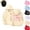Beige, variant on Girls Hooded Sweatshirt Cute Bow Print Long Sleeve Pullover Hoodie Casual Loose Fit with Front Pocket for Spring Fall