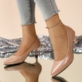 thumbnail image 3 of Dakaela High Heels Pumps Womens 2.17 Inch Closed Pointed Toe Stiletto Dress Shoes Wedding Prom Bridal Work Office Bride Kittens Sandals Khaki 8, 3 of 8