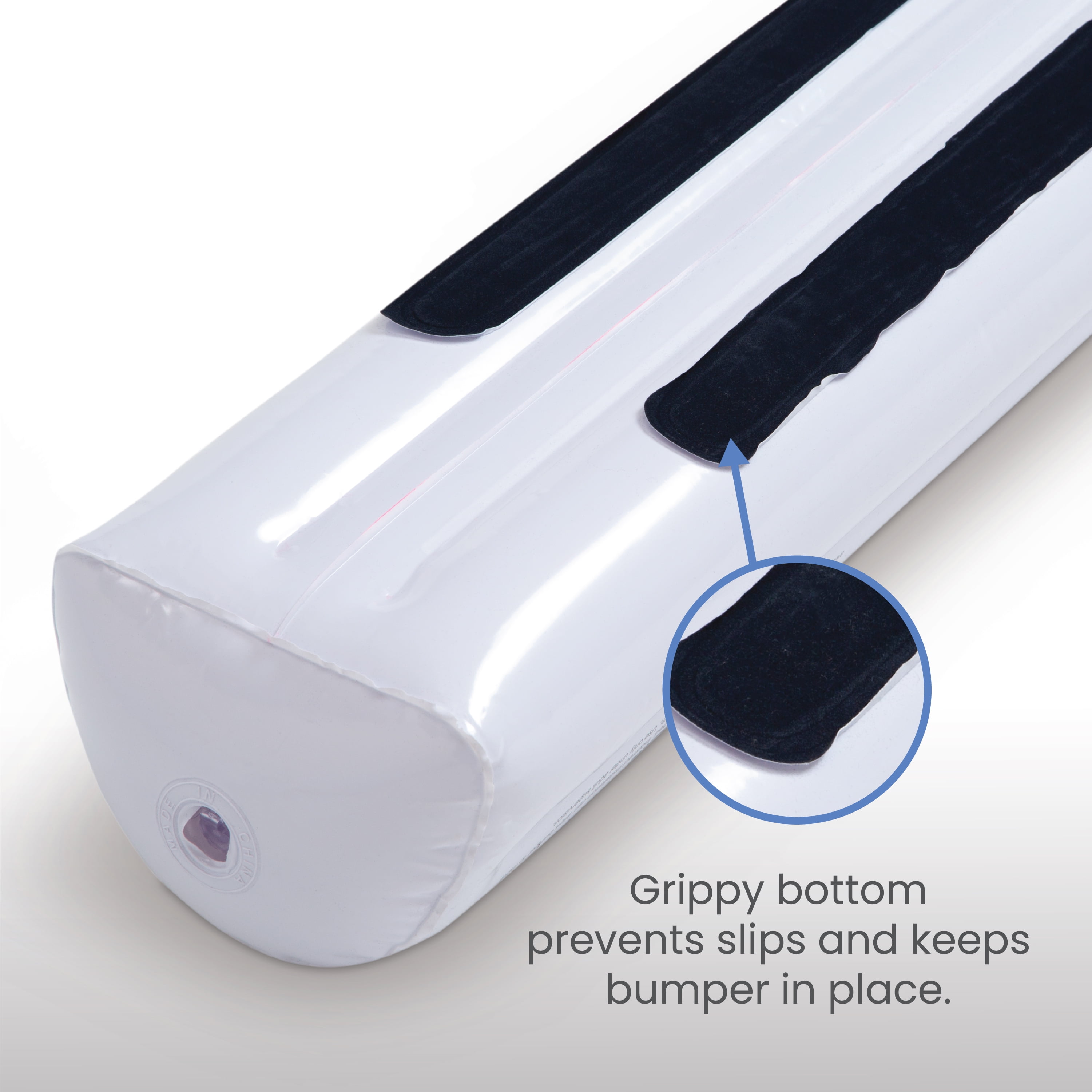 Delta Children Inflatable Bed Rails for Toddlers & Kids with Foot Pump (2 Pack) - Leak-Proof Portable Guardrails Great for Travel or At Home, White