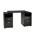 thumbnail image 1 of Bureau de bureau avec côté extensible & Roulettes, Cerise noire, 1 of 1