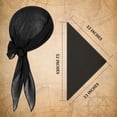 thumbnail image 2 of Halloween costume party cosplay Caribbean female male pirate adult Jack Captain triangular headscarf belt, 2 of 5