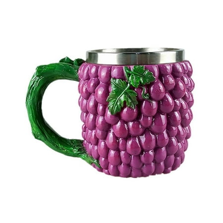 

Fun Vegetable Fruit Mug Creative Personality 3D Shaped Water Cup Beer Mug Bitter Gourd Grape Corn Drinking Coffee Handy Mug