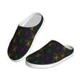 thumbnail image 2 of Lsque Mardi Gras Carnival Pattern Womens Comfort Cotton on Scuff With Memory Foam and Anti-skid Sole Slipper-35/36, 2 of 7