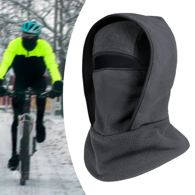 Pasamontañas para esquí, pasamontañas térmico a prueba de viento con capucha para deportes de nieve en invierno y esquí. Gris oscuro