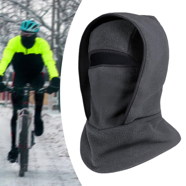 Pasamontañas con capucha, resistente al viento, para invierno, para motociclismo, ciclismo, deportes de invierno, esquí. Gris oscuro