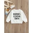thumbnail image 2 of Cenuakty Baby Sweatshirt Letter Print Design Long Sleeve Round Neck Cute Breathable Pullover Tops, 2 of 8
