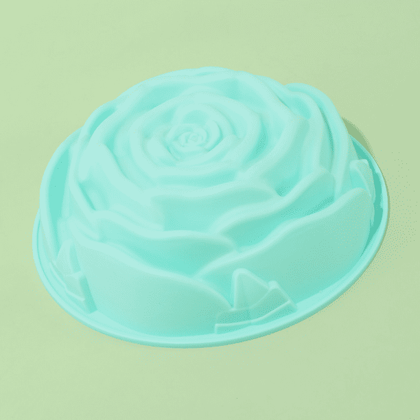 Flower Shape Silicone Cake Bread Pie Flan Tart Molds, Large Round Rose