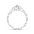 thumbnail image 2 of ANGARA Natural Oval Diamond Halo Engagement Ring in 14K White Gold for Women (Size-5x3mm| Color-K| Clarity-I3) | April Birthstone, Anniversary, Jewelry Gift for Women | Natural Diamond Ring, 2 of 9