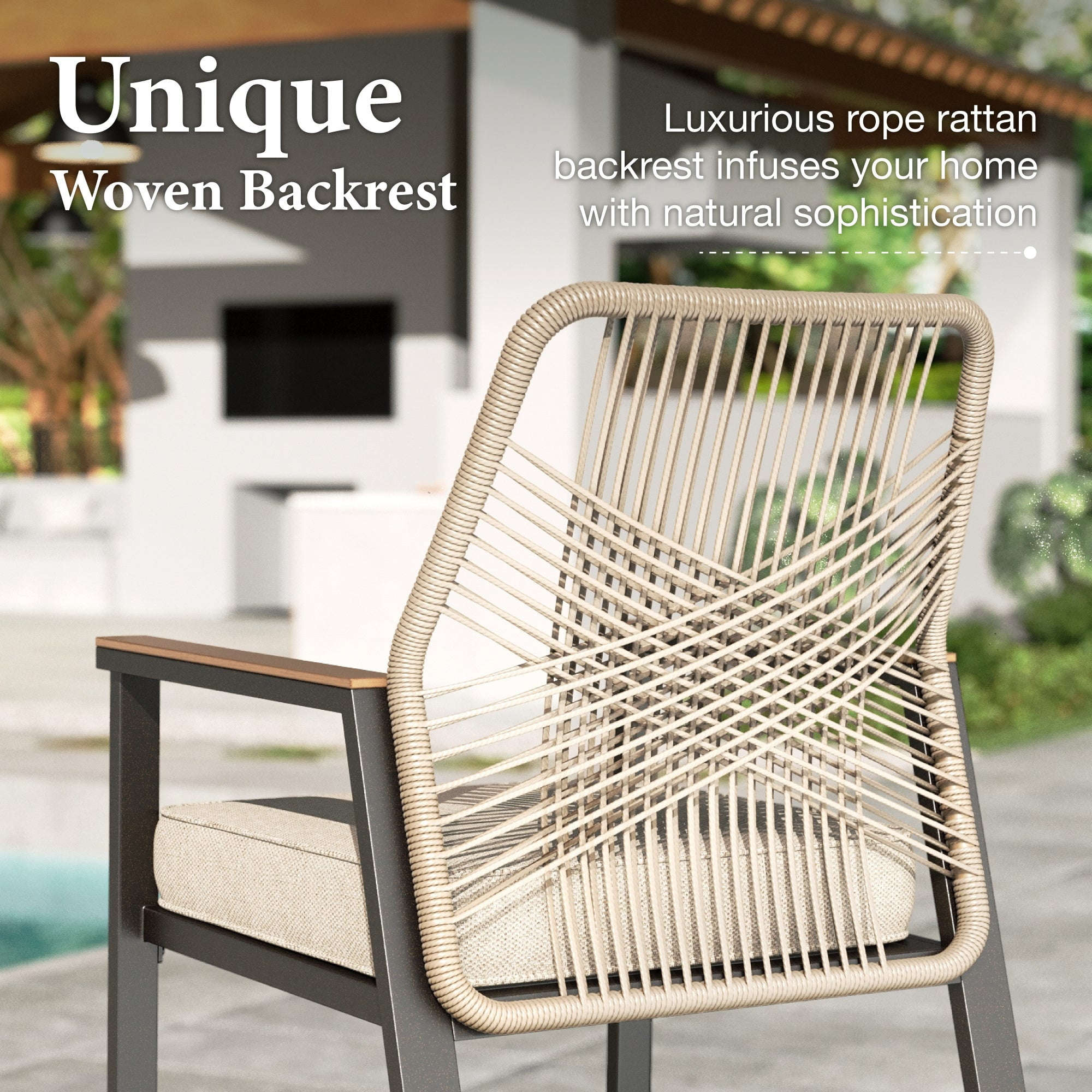 MF Studio 7-Piece Outdoor Patio Bar Set, All-Weather Rattan Bistro Set Dining Set with Fixed & 2 Swivel Patio Bar Stools, 67” Rectangle Bar Table