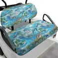thumbnail image 2 of FUIALDOLG Ocean Dolphin Sea Turtle Golf Cart Seat Covers Universal Fit for Club Car Precedent Golf Cart Seats, Washable Front and Back Seat Cushion Cover, No Stapler Required, 2 of 8