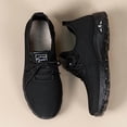 thumbnail image 5 of Women's Lightweight Knit Casual Walking Shoes, Breathable Non-Slip Comfort Sneakers, Black, 5 of 7